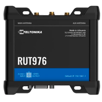 Router Teltonika 5G RedCap Industriale - 4 porte Ethernet RJ45 Fast Ethernet - Dual SIM 5G RedCap fino a 233Mbps - 3x Ingresso + 3x Uscita Digitale + RS232 + RS485 - Wi-Fi 802.11b/g/n 2.4GHz - Posizionamento GNSS