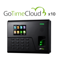 Control de presencia - Huella, tarjeta EM y PIN - 3.000 huellas | 50.000 registros - 2.8" TFT | TCP/IP y WiFi - ZK-GOTIMECLOUD-10 incluido 1 año