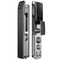 Serratura smart con videocitofono - Impronte digitali, scheda e PIN - 50 utenti | WiFi - Telecamera da 2 Mpx e touch screen da 4" - Batteria 5.000 mAh integrata - Connessione Cloud