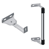 Supporto barriera - Angolo e lunghezza regolabili - Acciaio inox - Compatibile con ABI30-764 e ABI100-1086