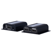 Extensor activo HDMI - Emisor y receptor - Soporta resolución 1080p@60Hz a 70 metros - Soporta resolución 4K@30Hz a 40 metros  - Sobre cable UTP Cat 6/6A/7 | Transmite señal IR - Alimentación DC 5 V en emisor y PoE en receptor
