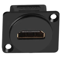 Conector - Cable HDIM macho a cable HDMI macho - Dos conectores HDMI hembra - Montaje encastrado