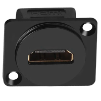 Conector - Cable HDIM macho a cable HDMI macho - Dos conectores HDMI hembra - Montaje encastrado