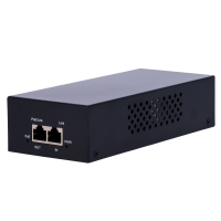 Iniettore PoE - Ingresso/Uscita RJ45 10/100/1000 Mbps - Potenza 90 W - Distanza massima 100 m - PoE/PoE+/Hi-PoE IEEE802.3af/at/bt - Stabilizzato e protetto