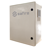 Armario de poliéster SMC - Diferencial, magnetotérmico y SPD - Dimensiones exteriores 60x50x23cm
- Switch 8 puertos POE | Bandeja fusión de fibra - Grado de protección IP55 / Carril DIN  - Caja de distribución economica sin inteligencia