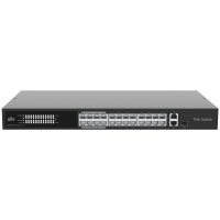Uniview Switch PoE Cloud Managed - 24 PoE802.3af/at + 1 uplink RJ45 +1 uplink Combo - 24 RJ45 FE + 2 RJ45 GE + 1 SFP - 30W per porta 802.3af/at / Massimo 250W - VLAN/Port Isolation/Loop Detection - Limite di Velocità della Porta