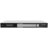 Uniview Switch PoE Cloud Managed - 24 PoE802.3af/at + 2 uplink RJ45 + 2 SFP - 24 RJ45 FE + 2 GE + 2 SFP - 30W per porta 802.3af/at / Massimo 250W - VLAN/Port Isolation/Loop Detection - Limite di Velocità della Porta