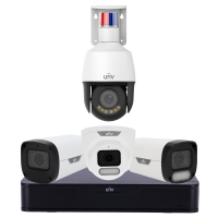 Kit Uniview Video Surveillance Kit - NVR 8CH PoE | AcuSearch | SIP | UMD - Bullet 4 MP Wise-ISP | SIP Lite | 2.8 mm - Turret4 MP Wise-ISP | SIP Lite | 2.8 mm - Bullet 4 MP | Ottica varifocale | 2.8~12 mm - PTZ 4MP 5x Wise-ISP Triguard | 2.7~13.5 mm
