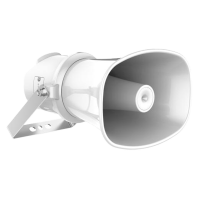 Hikvision altoparlante IP unidirezionale - Potenza 25W, Sensibilità 110dB | Impedenza 8Ω - Microfono integrato - ONVIF | RJ45 10/100M - Uscita 12V DC | Ingresso Allarme - Audio bidirezionale | IP67