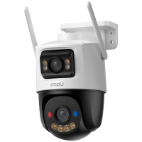 Telecamera Wifi Doppia Ottica PT Imou 10 MP - Movimento e Autotracking - Ottica 3.6 mm / IR 30m / Led Bianco - Rilevamento di persone e veicoli - Luci deterrenti rosse e blu - App Imou Life