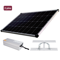 Sistema di alimentazione stand-alone per TVCC - Pannello solare da 200W - Batteria al litio LiFePo4 1280Wh (100Ah) - Regolatore MPPT integrato - Staffa per montaggio su palo - RS-485 per comunicazione