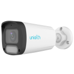 Telecamera IP Bullet | Uniarch - 2 MP | Ottica 2.8 mm | microSD 512 GB - Luce bianca 30 m | WDR 120 dB - Color Hunter con tecnologia WISE-ISP - PoE | UMD | IP67 - Pulsante di reset | Microfono integrato