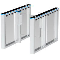 Tornello ad accesso bidirezionale - Anta a battente in acrilico - Orari, allarmi e modalità di apertura - Larghezza del passaggio 660 mm | 5.000.000 cicli - Fabbricato in lega di alluminio - Compatibile con sistemi di terze parti