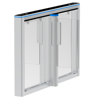 Varco ad accesso bidirezionale - Anta a battente in acrilico - Orari, allarmi e modalità di apertura - Larghezza del passaggio 660 mm | 5.000.000 cicli - Fabbricato in lega di alluminio - Compatibile con sistemi di terze parti