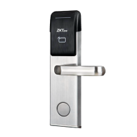 Serratura online per hotel - Apertura tramite scheda MF - Backset 70 mm |  Apertura a destra - Autonoma 4 x pile AA - Cilindro di emergenza - Gestione tramite software ZKBio CVSecurity
