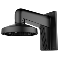 Staffa a parete - Scatola di giunzione - Adatto per esterni - Colore nero - Compatibile con Hiwatch Hikvision - Passacavo