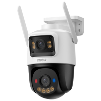 Cruiser Dual 2C 4G 3+3MP - 4G + SIM / Tarjeta SD 64GB - Lente DUAL / Autotracking / IR + Full Color - Audio bidireccional / Sirena + Flash azul-rojo - IMOU SENSE humanos y vehículos  - Apto para exterior