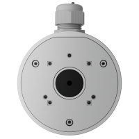 Caja de conexiones - Para cámaras Bullet, Domo y Turret - Apto para uso exterior - Instalación en techo o pared - Incluye prensacable - Color blanco