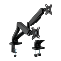 Supporto per doppio monitor - Installazione a tavolo - Carico massimo 9 Kg/braccio - Inclinazione -90º +90º - VESA 75x75mm - VESA 100x100mm