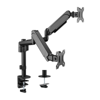 Supporto per doppio monitor - Installazione a tavolo - Carico massimo 9 Kg/braccio - Inclinazione -35º +35º - VESA 75x75mm - VESA 100x100mm