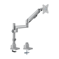 Supporto a braccio per monitor - Installazione a tavolo - Carico massimo 9Kg - Inclinazione -45º~ +45º - VESA 75x75 - VESA 100x100mm