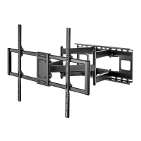 Supporto con braccio - Peso supportato 120Kg - VESA 900x600mm - Distanza dalla parete di 75-703mm - Inclinazione +5º / -15º - Rotazione +60º / -60º