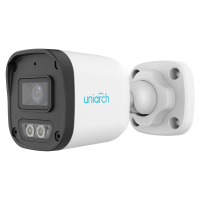 Cámara Bullet IP Uniview-Uniarch - 2 MP | Lente 2.8 mm  - IR 30 m | DWRD - Iluminación dual | Detección de cuerpo humano - PoE | IP67 - Micrófono integrado