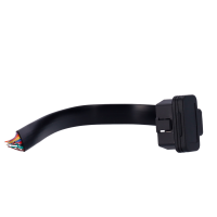 Cable OBD2 Macho - 16 pines - Longitud 30cm - Perfil bajo - Para soldar - Color negro