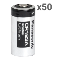 Panasonic - Pila Litio CR1123A - Pack de 50 unidades - Voltaje 3.0 V - Capacidad nominal 1550 mAh - Compatible con productos del catálogo